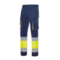 CALÇA ALTA VISIB 303007 MARINHO/AMARELO